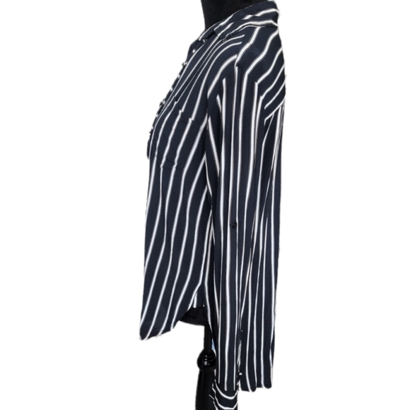 Faithfull The Brand Stevie Tilbury Stripe Navy Tunic Shirt Size Small - Picture 9 of 12